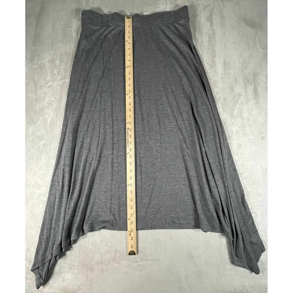 Gloria Vanderbilt Maxi Skirt Womens PXL Gray Sharkbite Hem Viscose GVKN-3379 - Picture 5 of 7